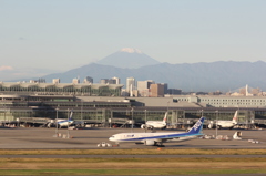 富士山と羽田