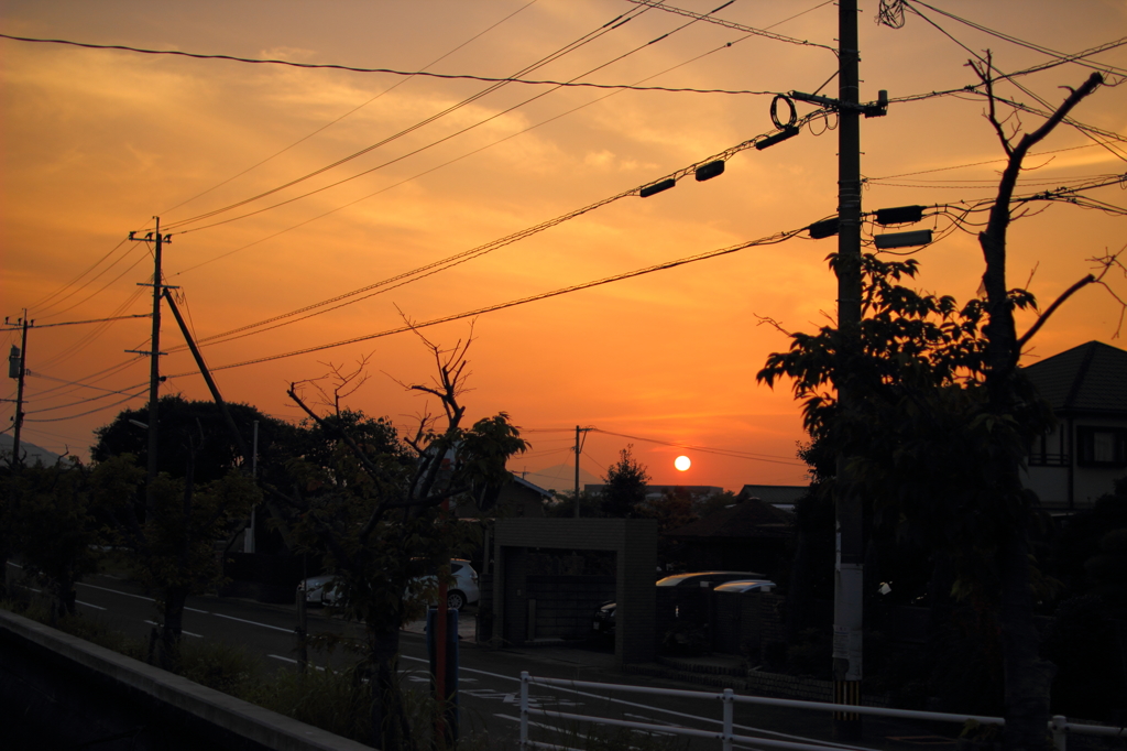 いつもの夕日