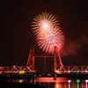 花火と昇開橋 (1)
