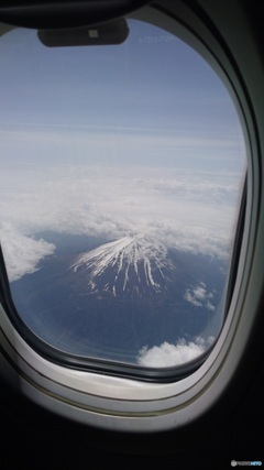 飛行機からの富士