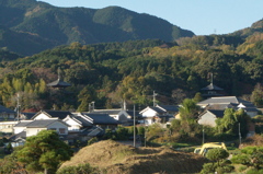 当麻寺　東塔と西塔