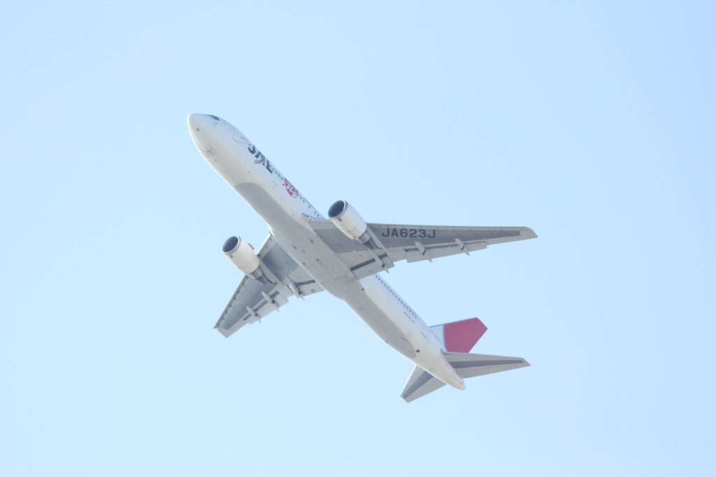 JAL ボーイング767の…おなか!(^^)!