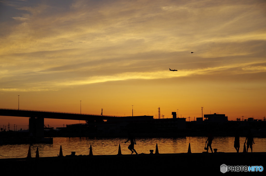 お祭り前日の夕焼け