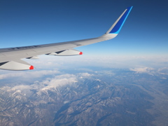 飛行機からみる山々