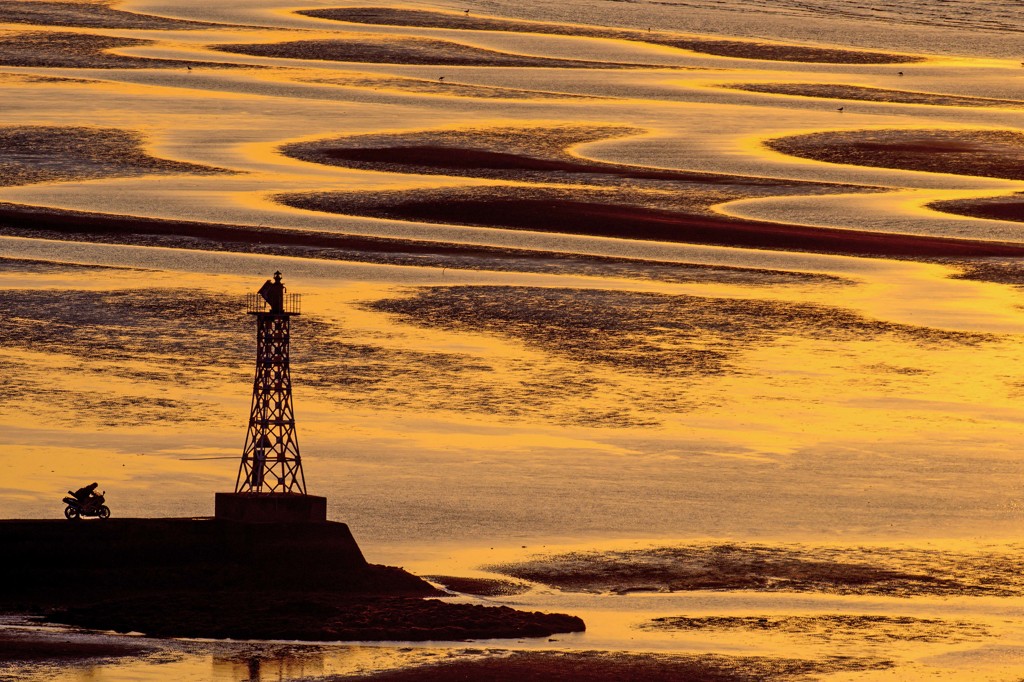 御輿来海岸の夕景　３