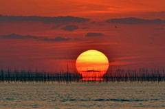 だるま夕陽（有明海）