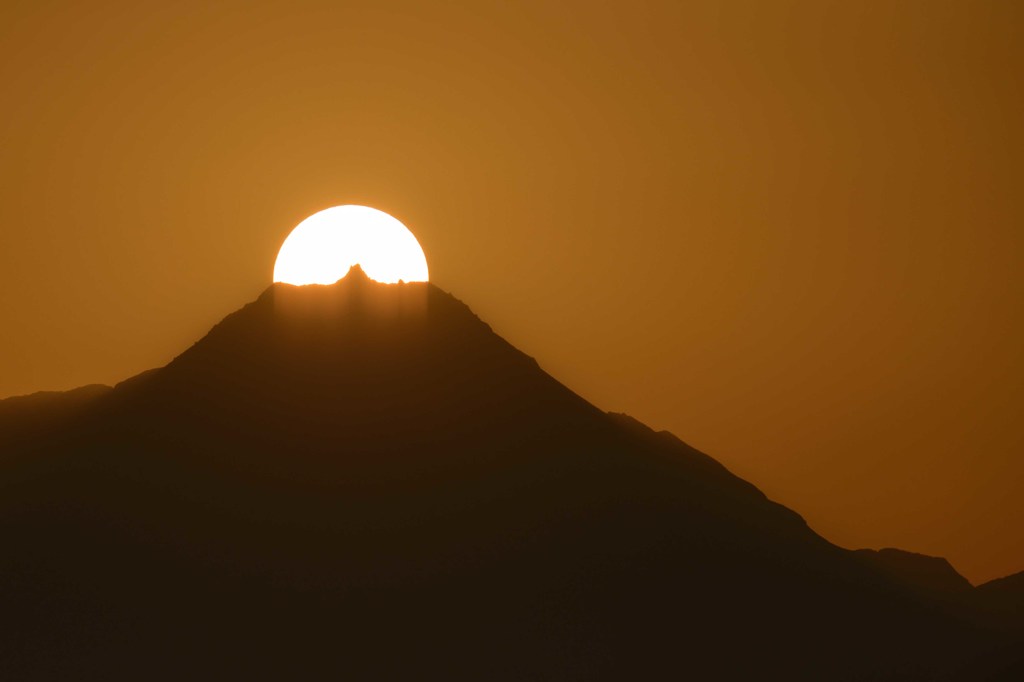 雲仙普賢岳の夕暮れ　2