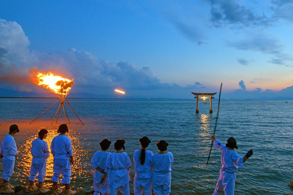 不知火 海の火祭り　２