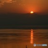 厚い雲と夕陽