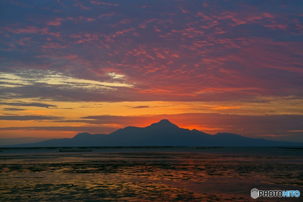 対岸は夕焼け　