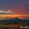 対岸は夕焼け　