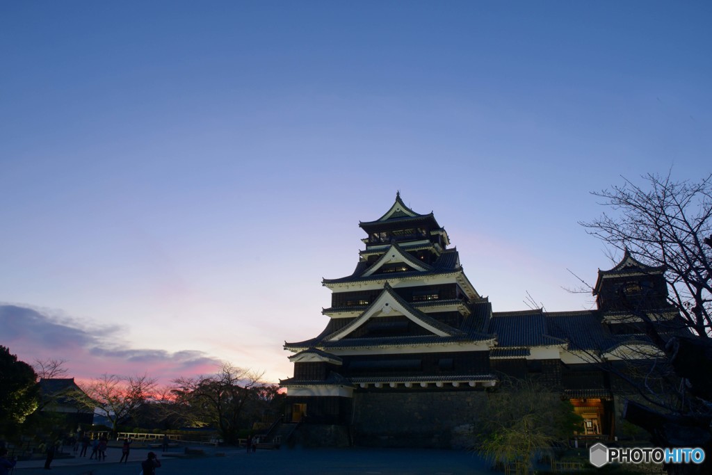 熊本城の夕暮れ　５完