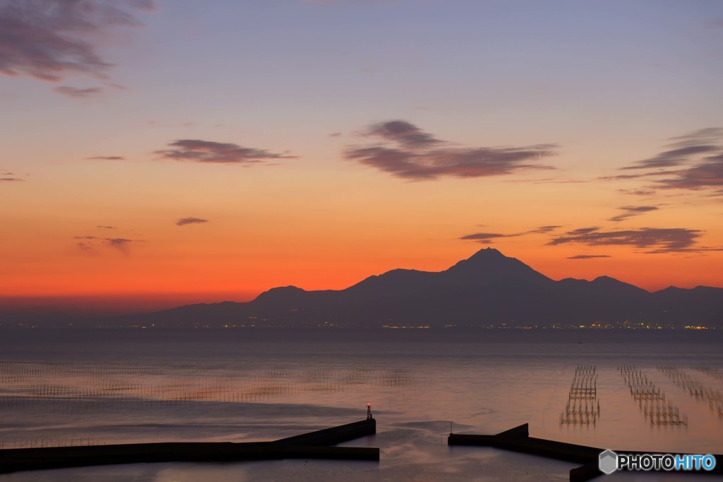 有明海の夕暮れ　４完