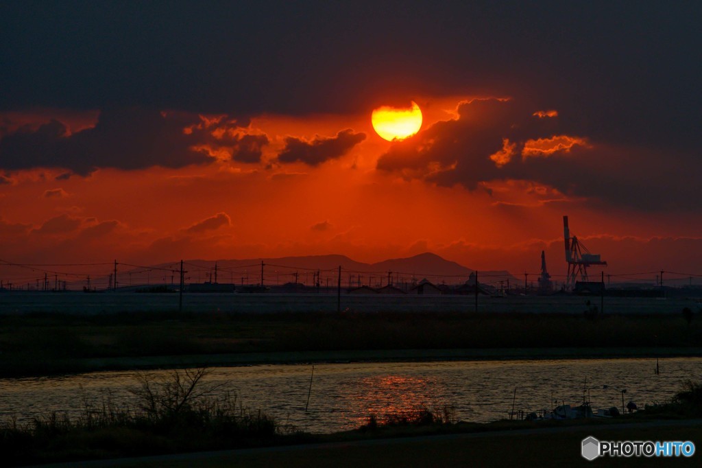 今日の夕陽