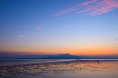 台風一過の夕陽です　３完