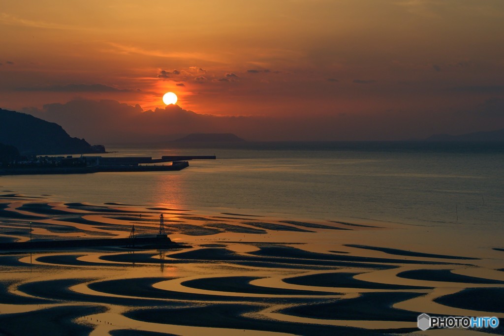 晩秋の御輿来海岸　２