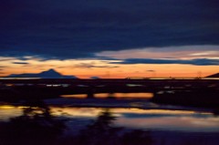 いつもの鉄橋の夕景 4完