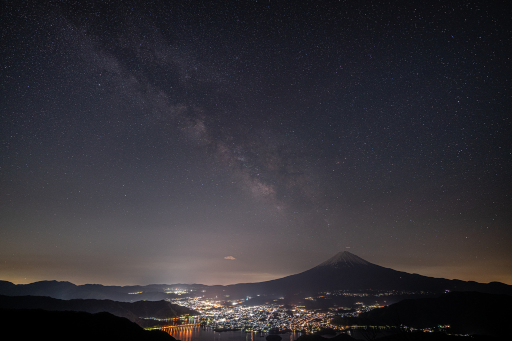 富士と天の川