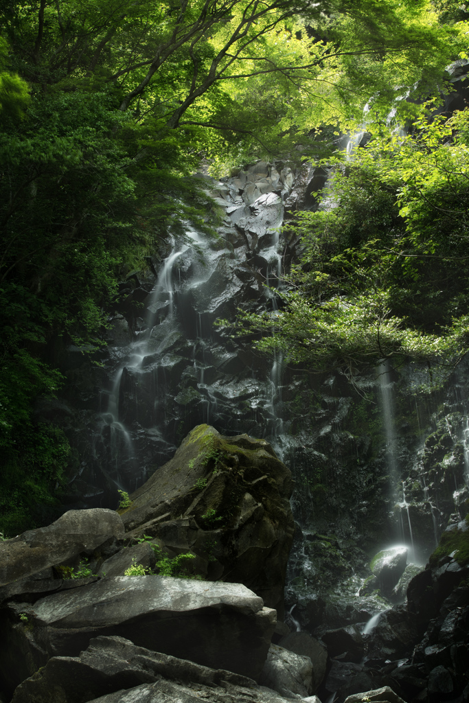 輝く滝
