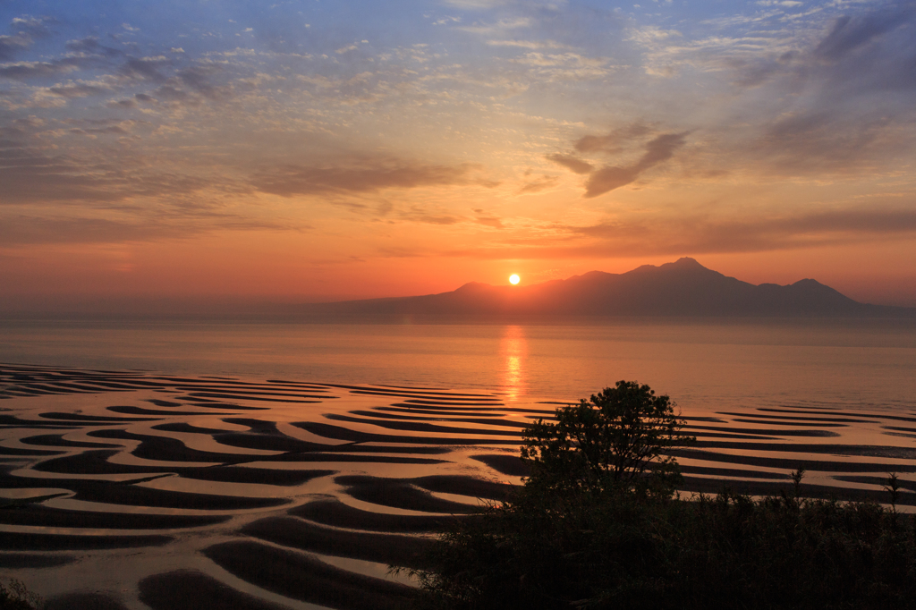 おこきし海岸の夕日