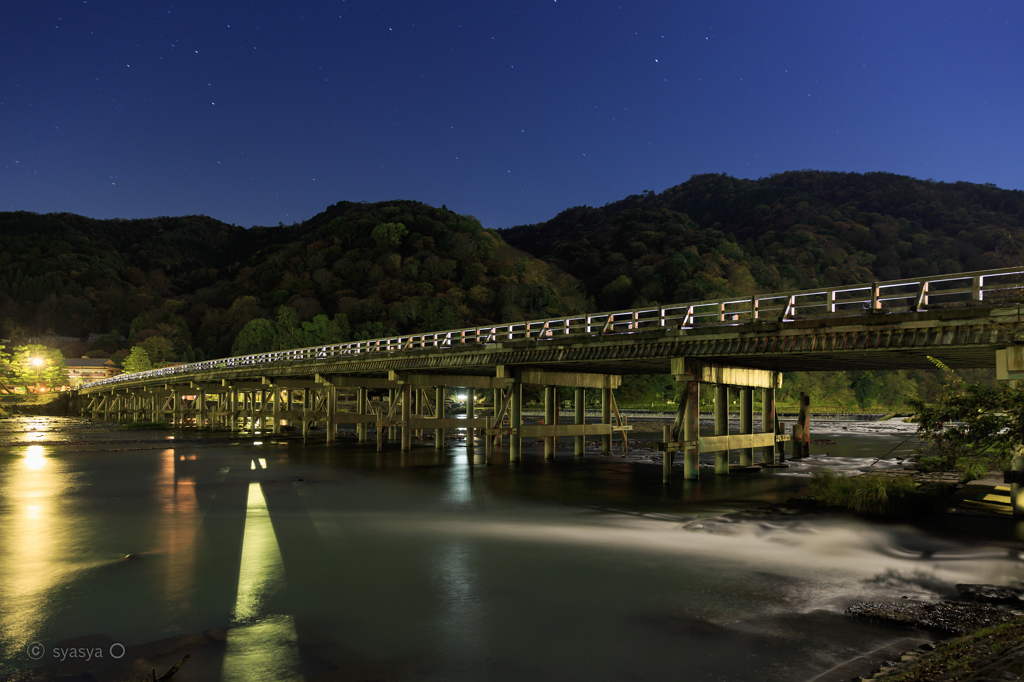 月夜の嵐山