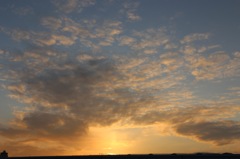 北の大地の夕焼け