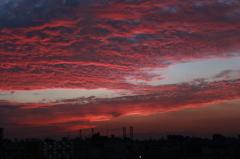 Cloud in red