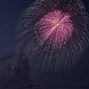 真夏の風物詩・深谷花火大会①　大輪と稲妻競演