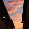 軒下の夕景