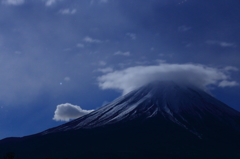 満月の笠雲?