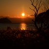 琵琶湖の夕陽ー滋賀 湖北*