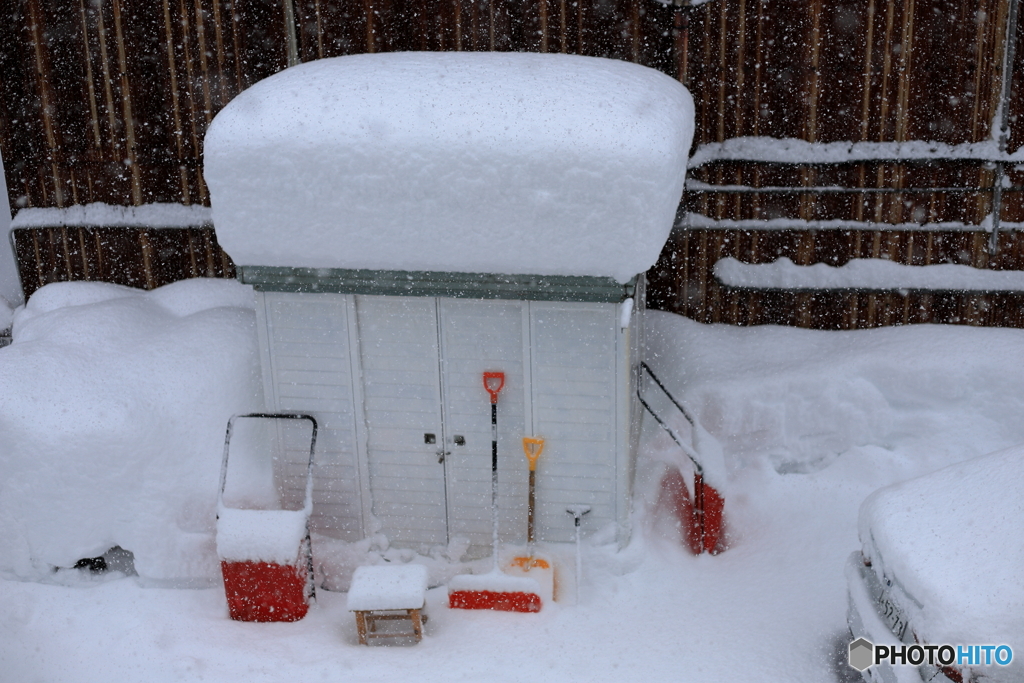 雪かき、、ひと休み