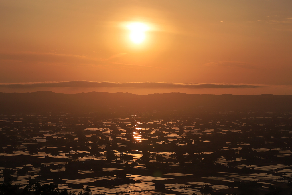 散居村の夕暮れ