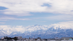 富山空港対岸から見る剱岳