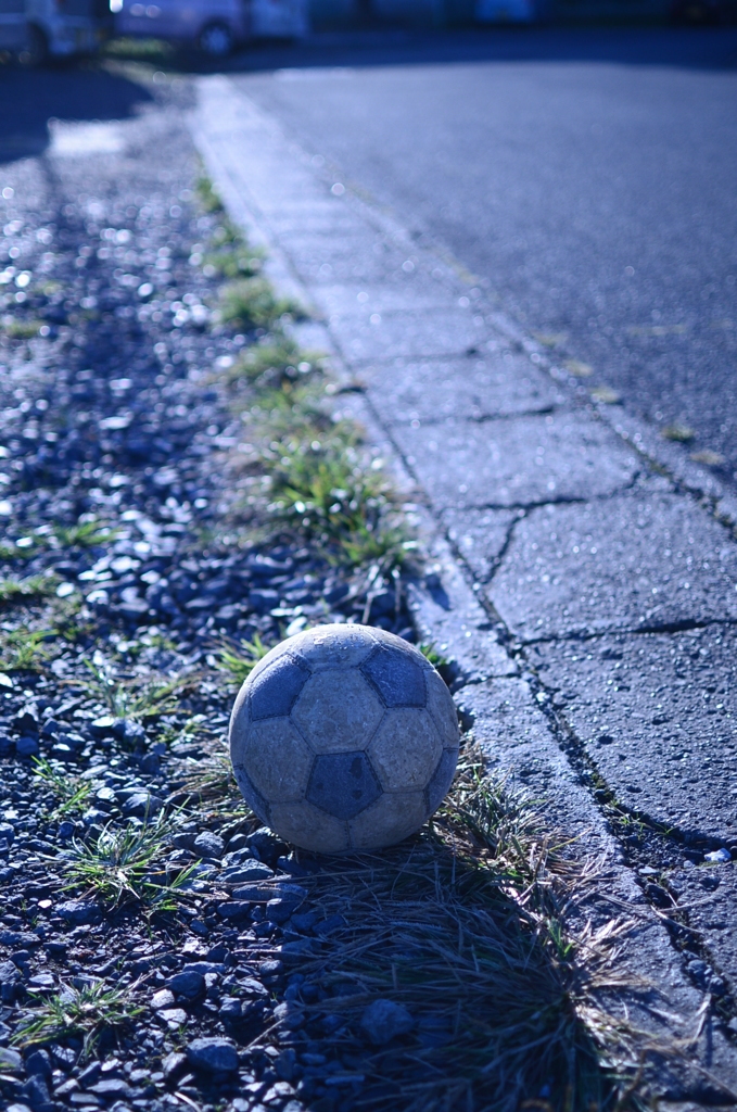 古びたサッカーボール
