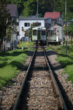 飯山線　北飯山駅にて。