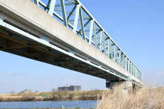 江戸川を渡る