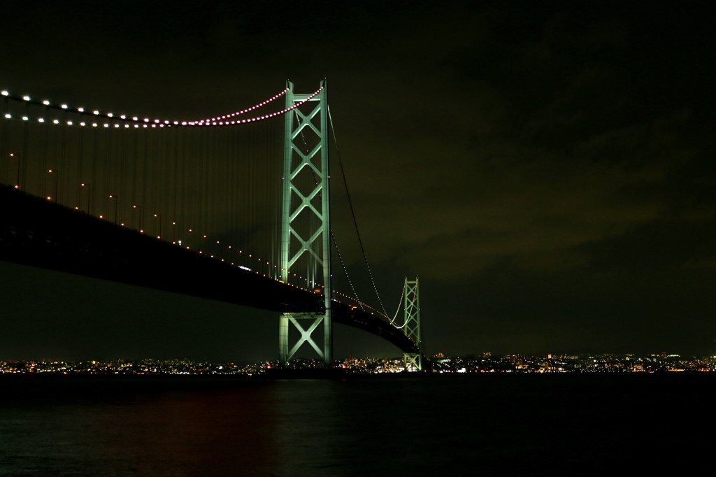 明石海峡大橋　夜