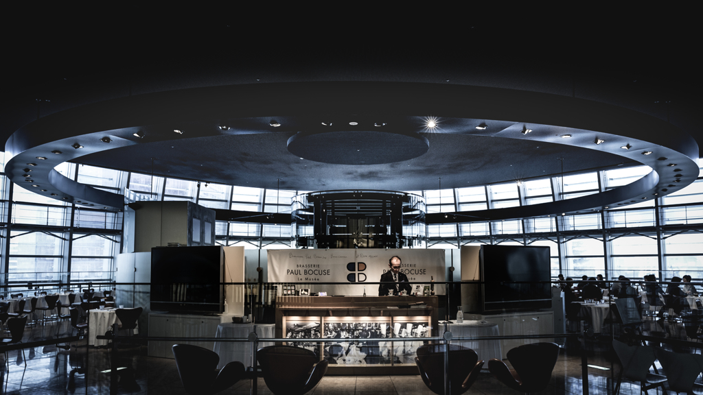Cafe in the structure