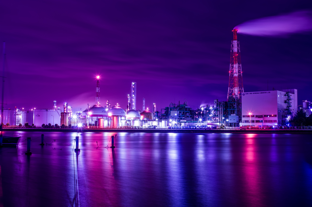 四日市ドーム裏からの工場夜景