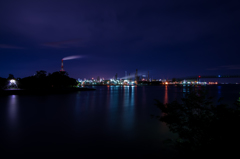 海蔵川河口からの工場夜景