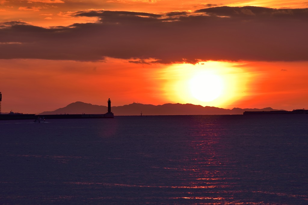 大阪湾の夕暮れ④