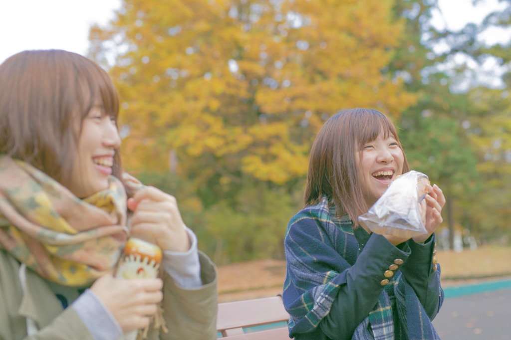 二人の笑顔