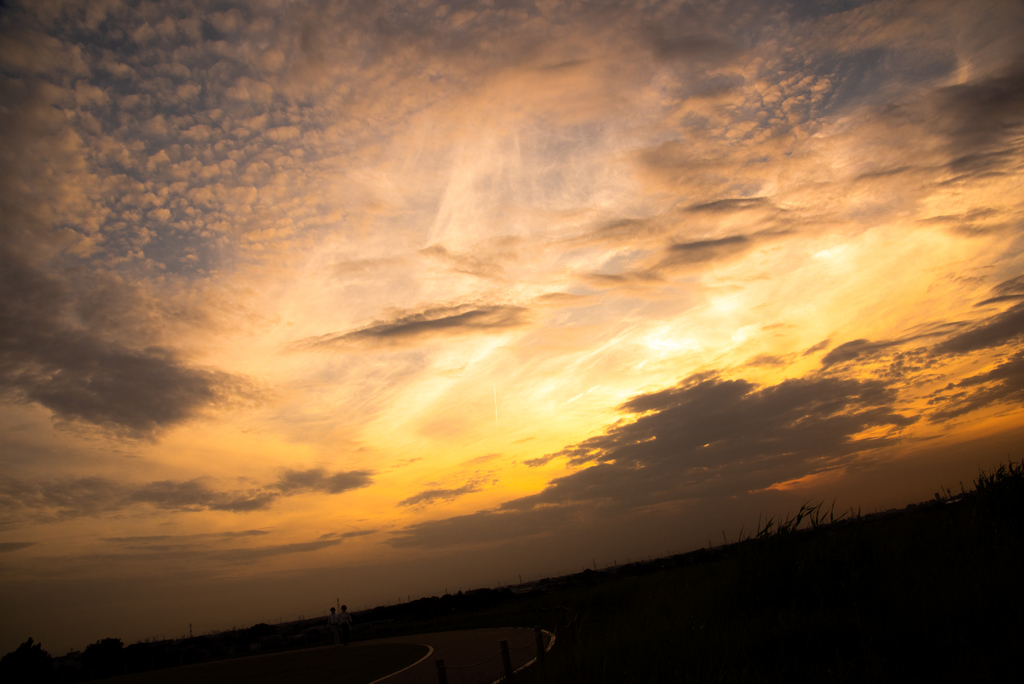 夕焼けと雲