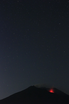 星々と桜島