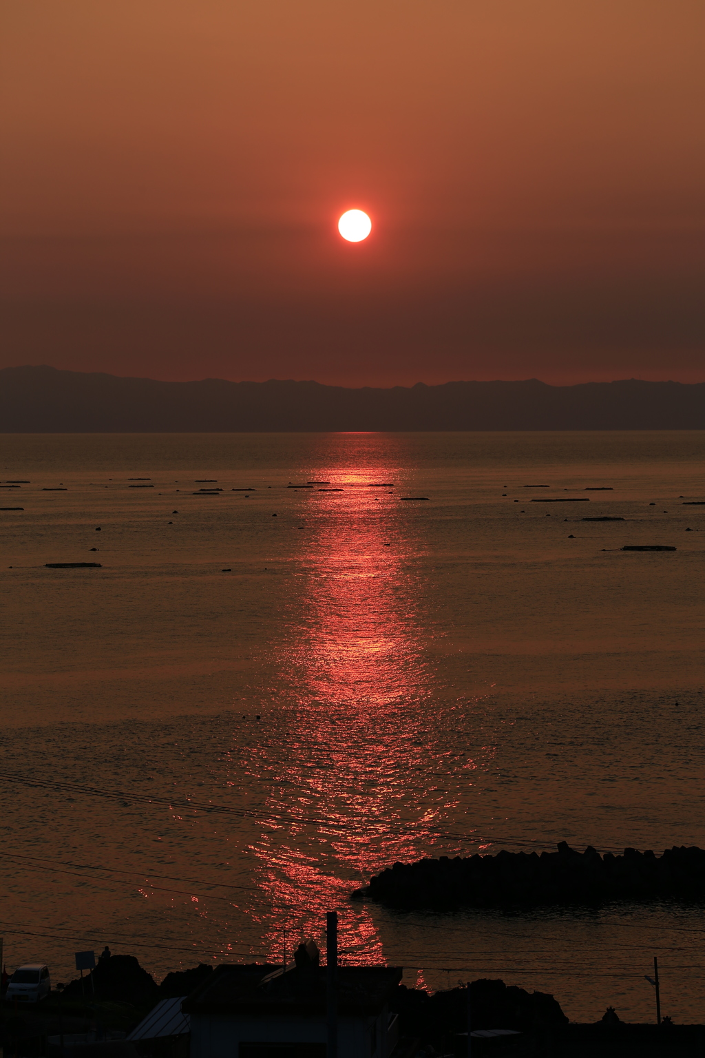 海辺の夕陽