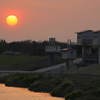 疲れを癒やす夕陽