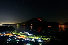 夜の桜島 2