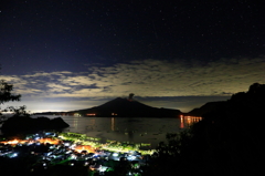 夜の桜島