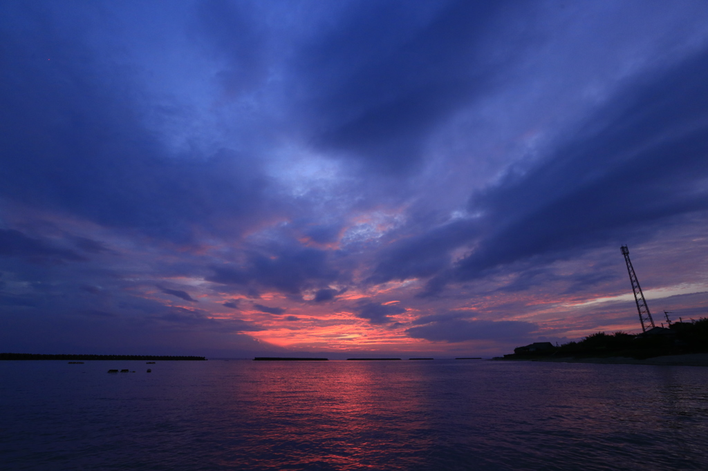 去る夕景
